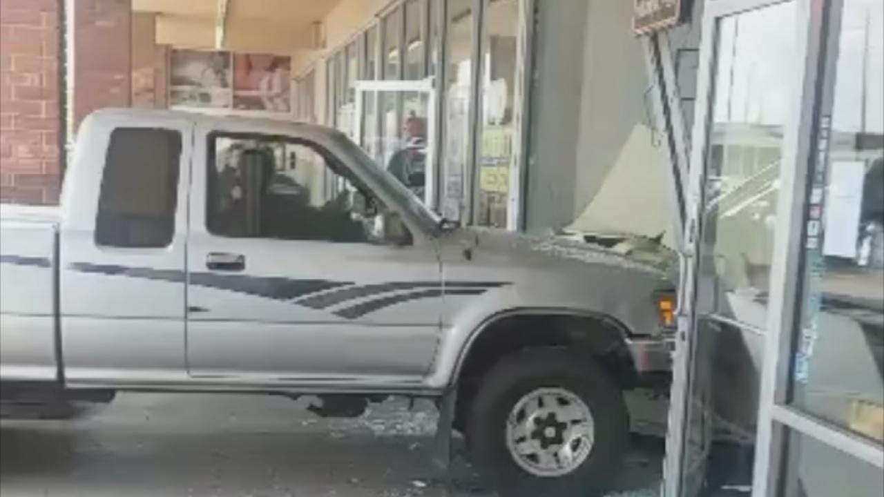 WATCH NOW: Pickup Crashes Into Tulsa Grocery Store