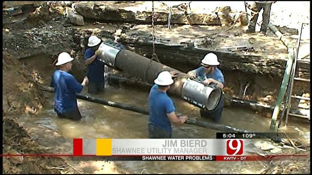 Crews Battle Water Main Breaks In Shawnee