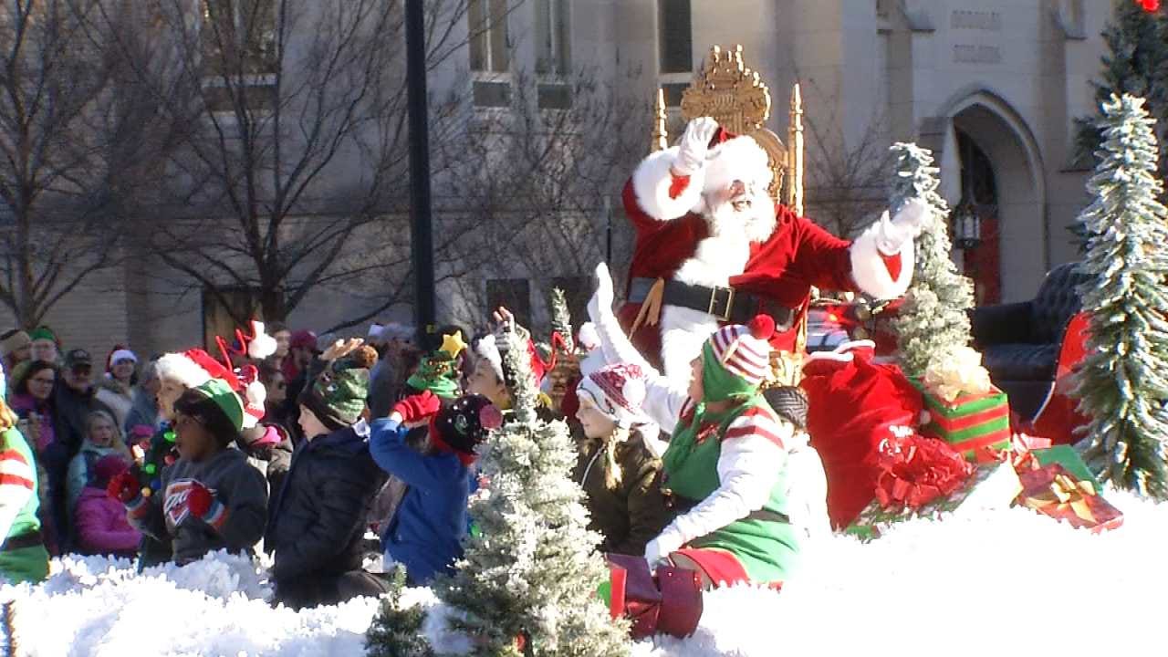 Tulsa Christmas Parade Floats Through Downtown