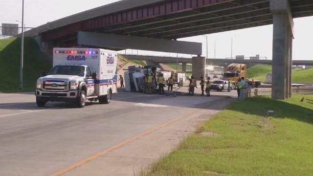 WEB EXTRA: Video From Scene Of Semi Wreck In Downtown Tulsa