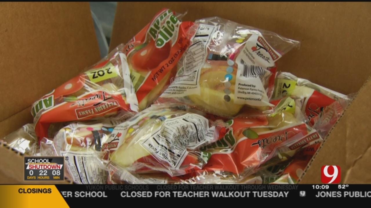 OKCPS Hands Out Meals To Students During Walkout