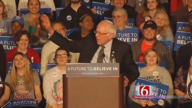 WEB EXTRA: Part 2 Of Bernie Sanders Addressing Tulsa Crowd