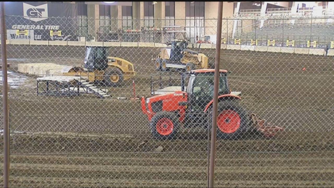 Tulsa Expo Center Transforms Into Giant Dirt Track For Upcoming Races
