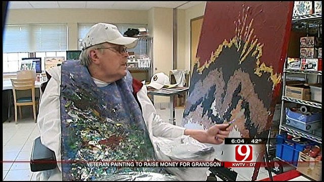 Norman Veteran Paints To Raise Money For Grandson's Heart Transplant