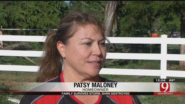 Mustang Family's Barn, Vehicle Destroyed In Storms
