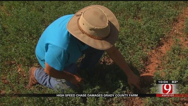 Farmer's Crops Damaged In Grady County Police Pursuit