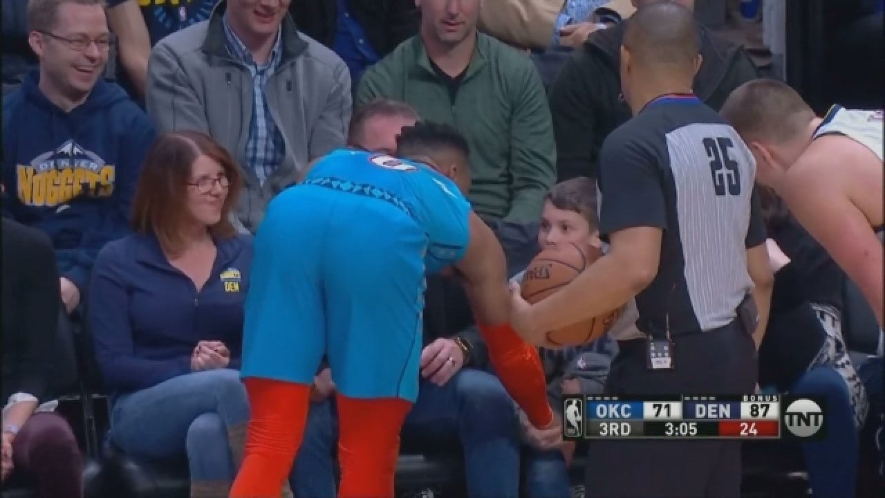 WATCH: Young Fan Touches Westbrook During Loss To Nuggets