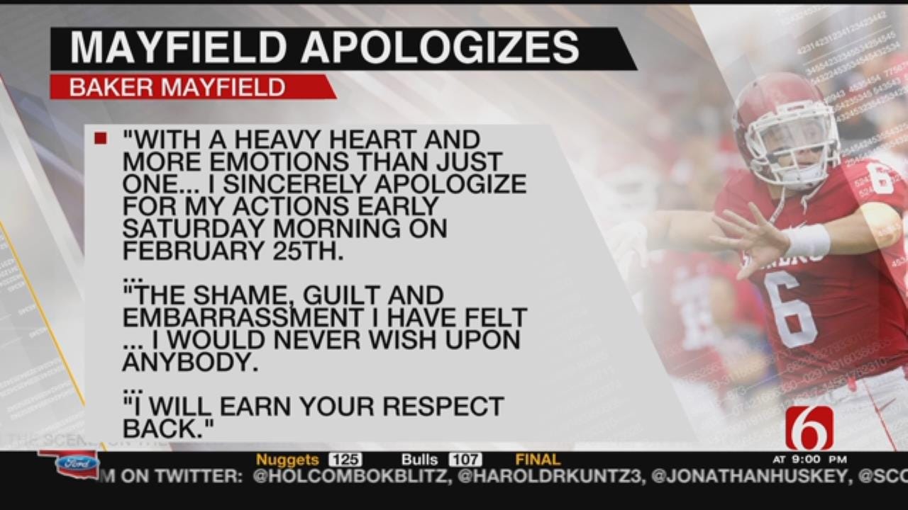 OU: Mayfield Issues Apology After Public Intoxication Arrest