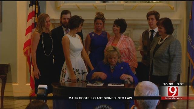 Governor Mary Fallin Signs The Mark Costello Act Into Law