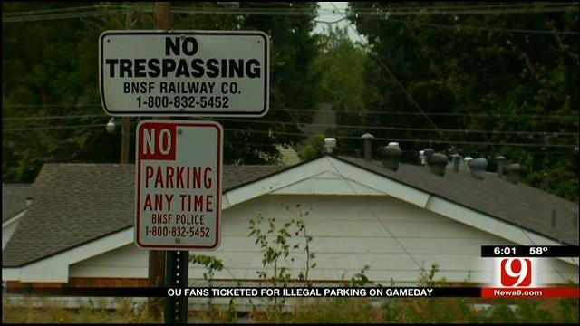 OU Fans Ticketed For Illegal Parking On Game Day