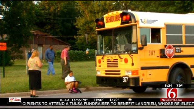 Tulsa School Bus Engine Catches Fire, No Injuries Reported