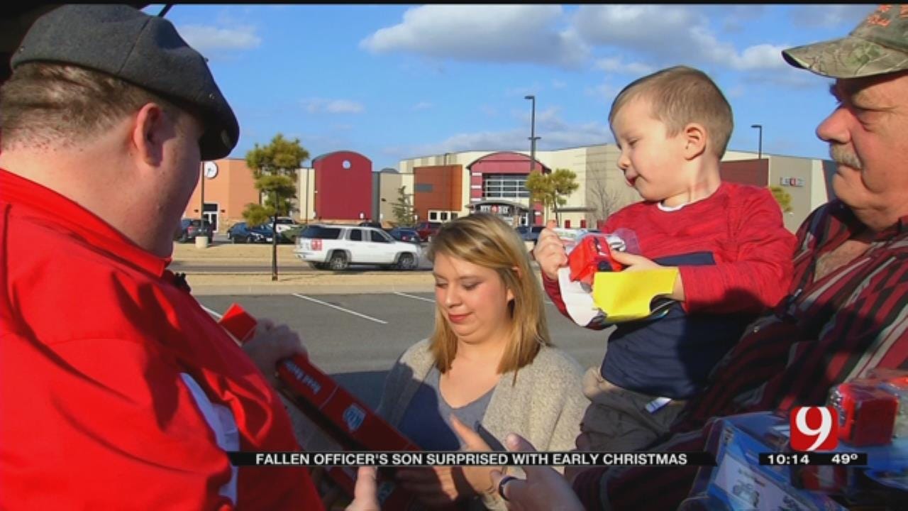 Fallen Officer's Son Surprised With Early Christmas