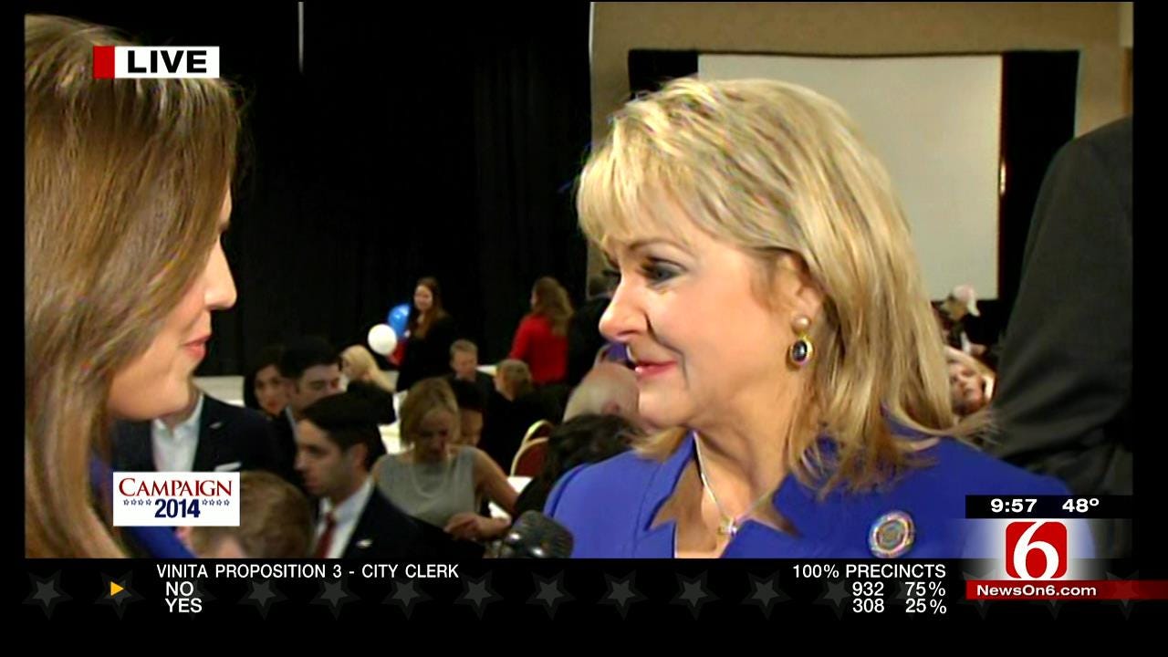 Oklahoma Governor Mary Fallin Wins Second Term Of Office