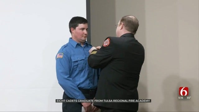 Tulsa Regional Fire Academy At TCC Graduates 8 Cadets