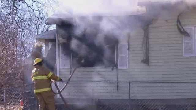 WEB EXTRA: Firefighters Respond To Mounds House Fire