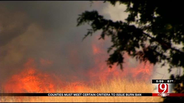 Oklahoma Counties Must Meet Certain Criteria To Issue Burn Ban