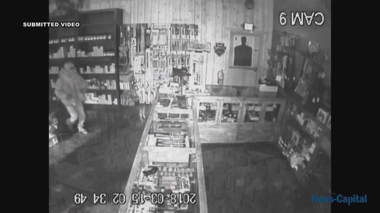 WEB EXTRA: Surveillance Video From McAlester Sporting Goods Store