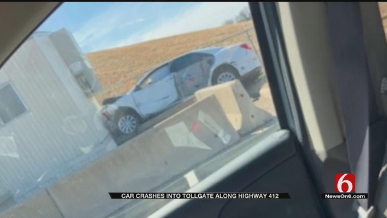 Turnpike Driver Crashes Into Tollgate