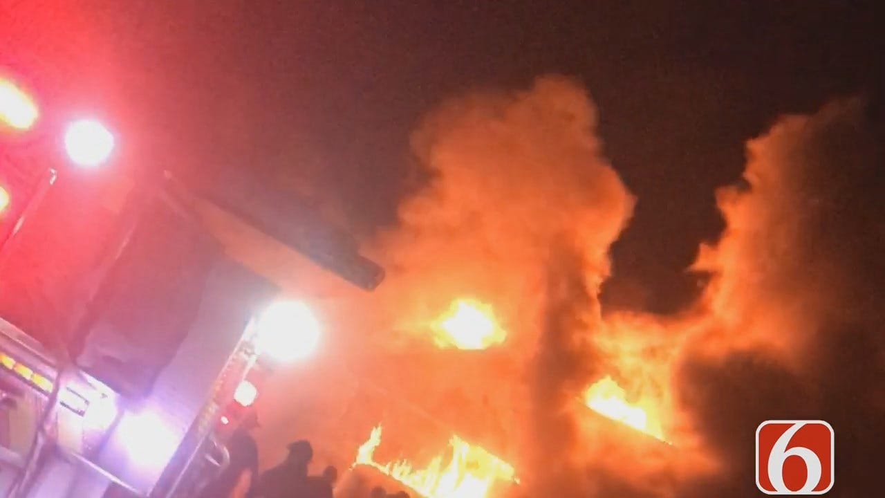 Tony Russell: Viewer Video Of Tulsa House Fire