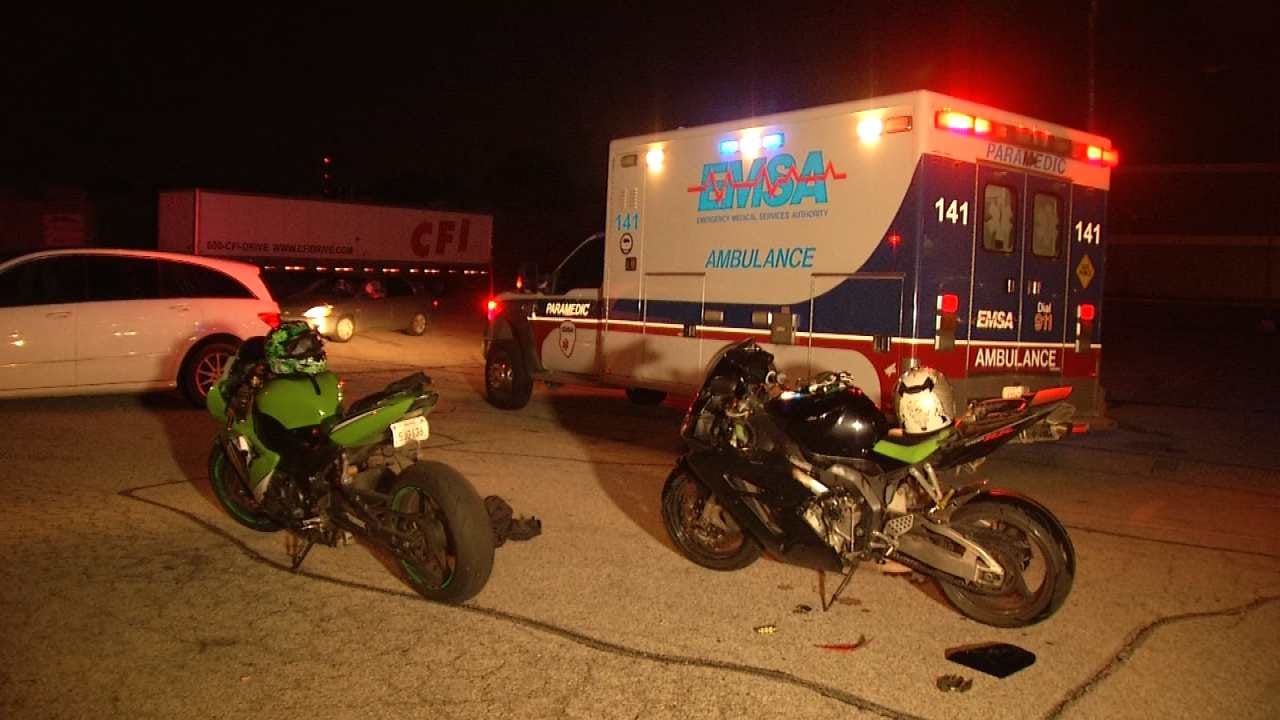 2 Tulsa Bikers OK After Motorcycles Collide
