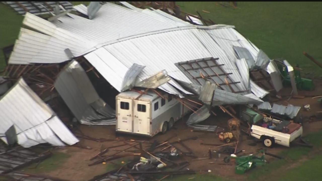 WEB EXTRA: Sky News 9 Flies Over Storm Damage In Greenfield