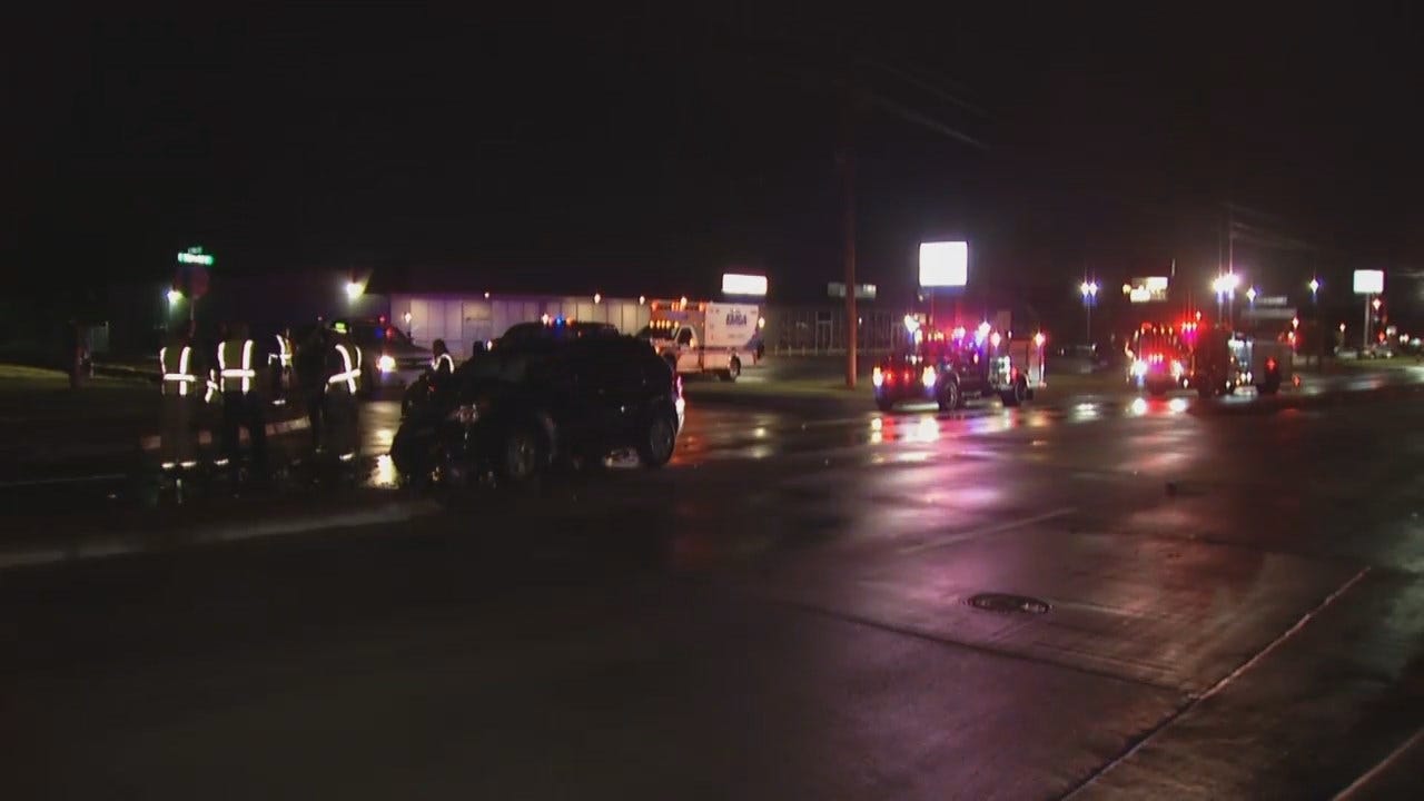 WEB EXTRA: Video From Scene Of Tulsa Memorial Drive Crash