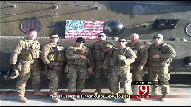 Tuttle Students' Unique Flag Honors The Troops