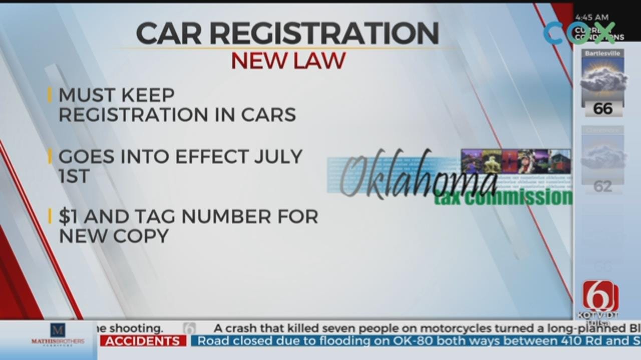New Law Requires Drivers To Keep Registration Paper In Cars