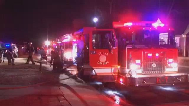 WEB EXTRA: Video From Scene Of Tulsa House Fire on South Delaware