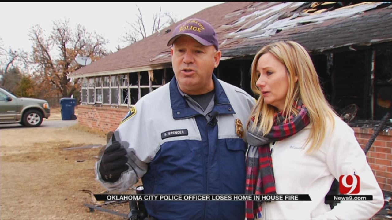 OKC Police Officer, Wife Revisit Home Destroyed In Fire