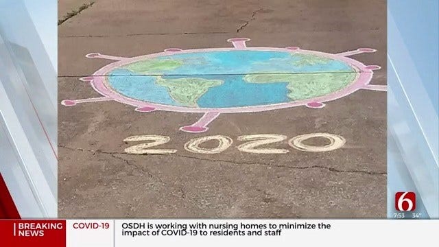 Canadian Mother Designs 'My 2020 COVID-19 Time Capsule' Worksheets, Inspires Oklahoma Chalk Art