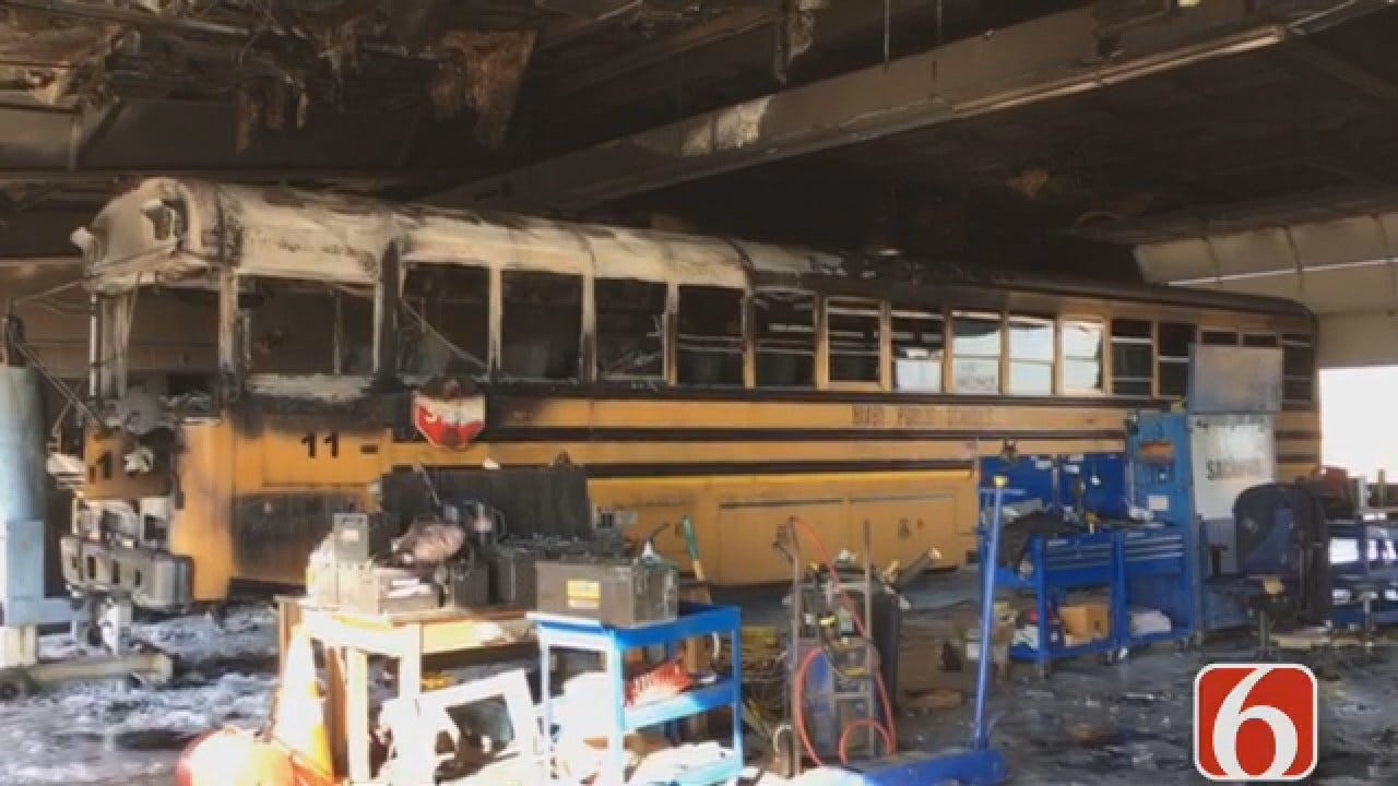 Emory Bryan Says Fire Destroys Bixby School Bus