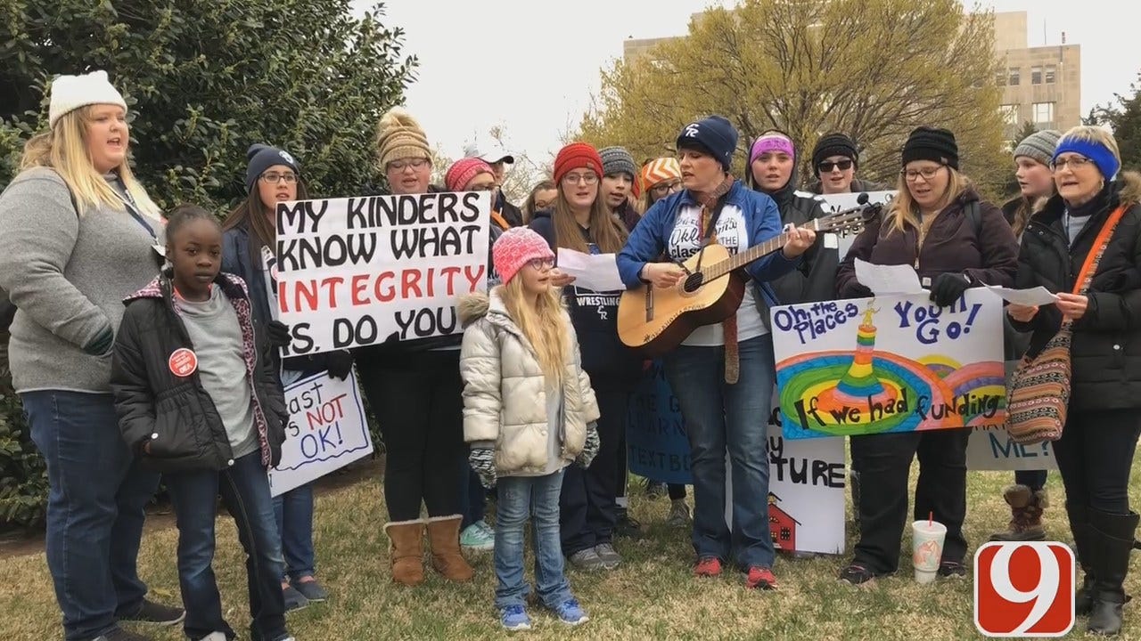 [UNFILTERED] Video: Oklahoma Teacher Writes Song For Walkout