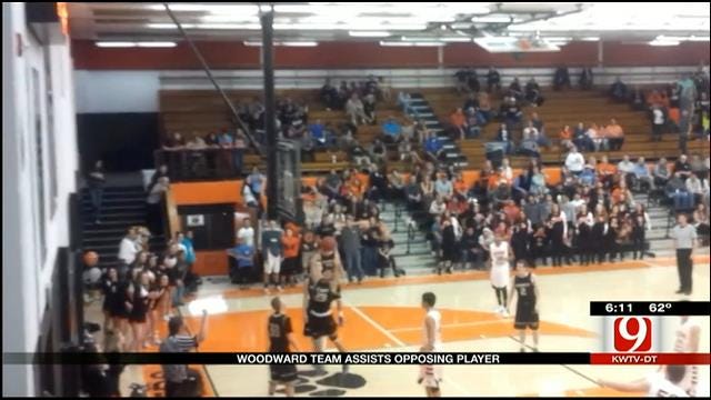Woodward Team Assists Opposing Player