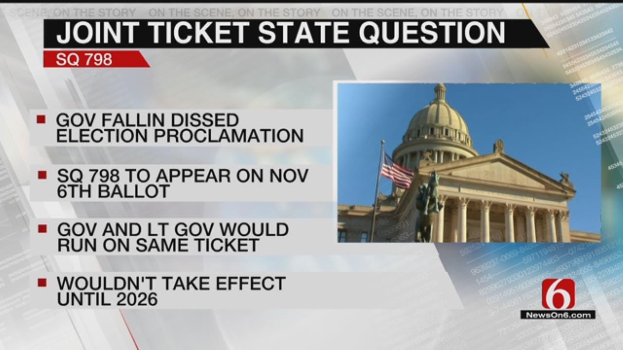 Oklahoma Voters To Decide On Joint Tickets For Future Governors And Lt. Governors