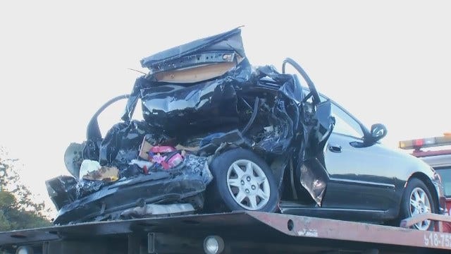 WEB EXTRA: Video From Scene Of Fatal Crash In Okmulgee County
