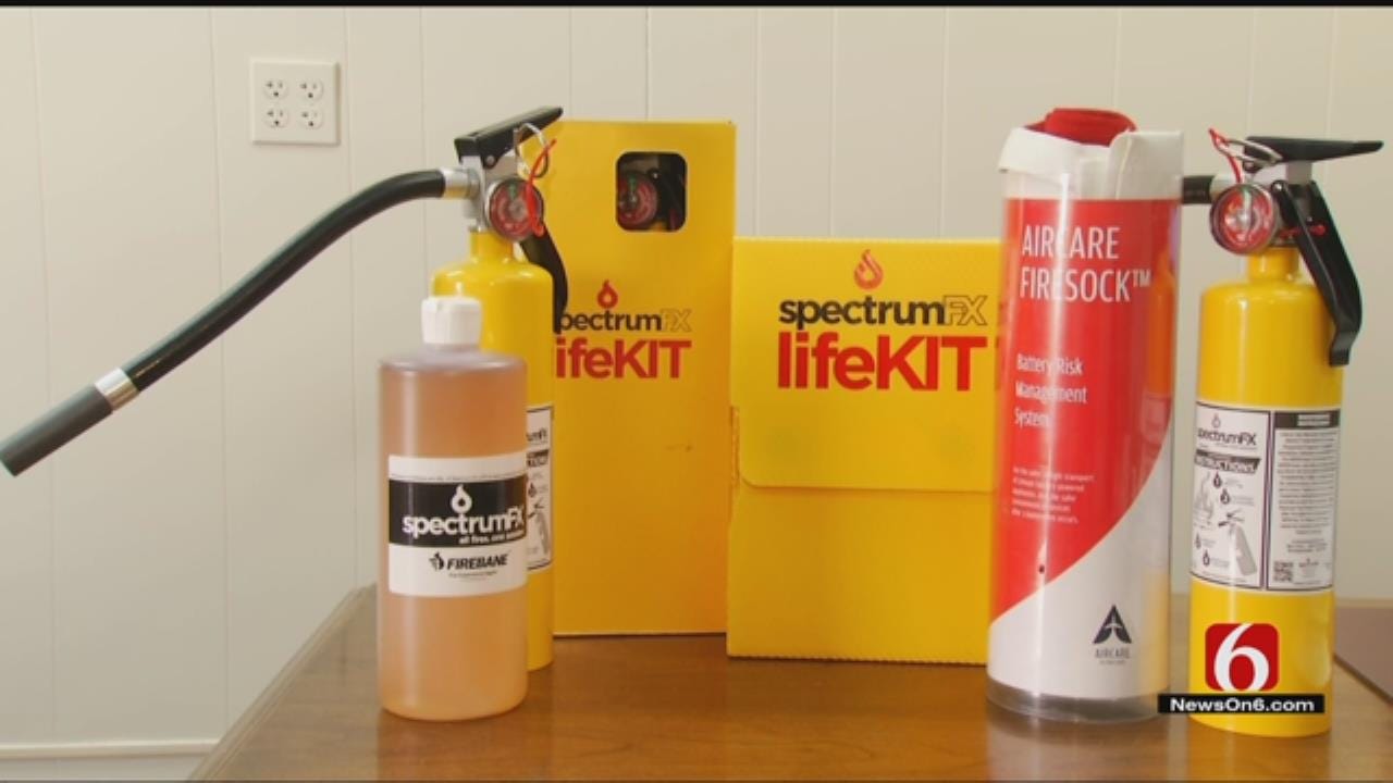Tulsa Developer's Fire Extinguisher Made To Put Out Battery Fires