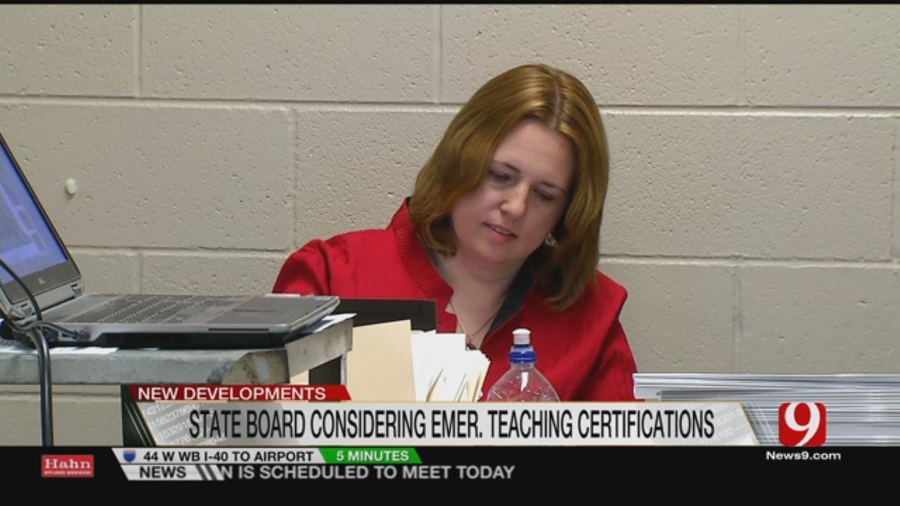 State School Board Meets To Discuss More Emergency Certifications
