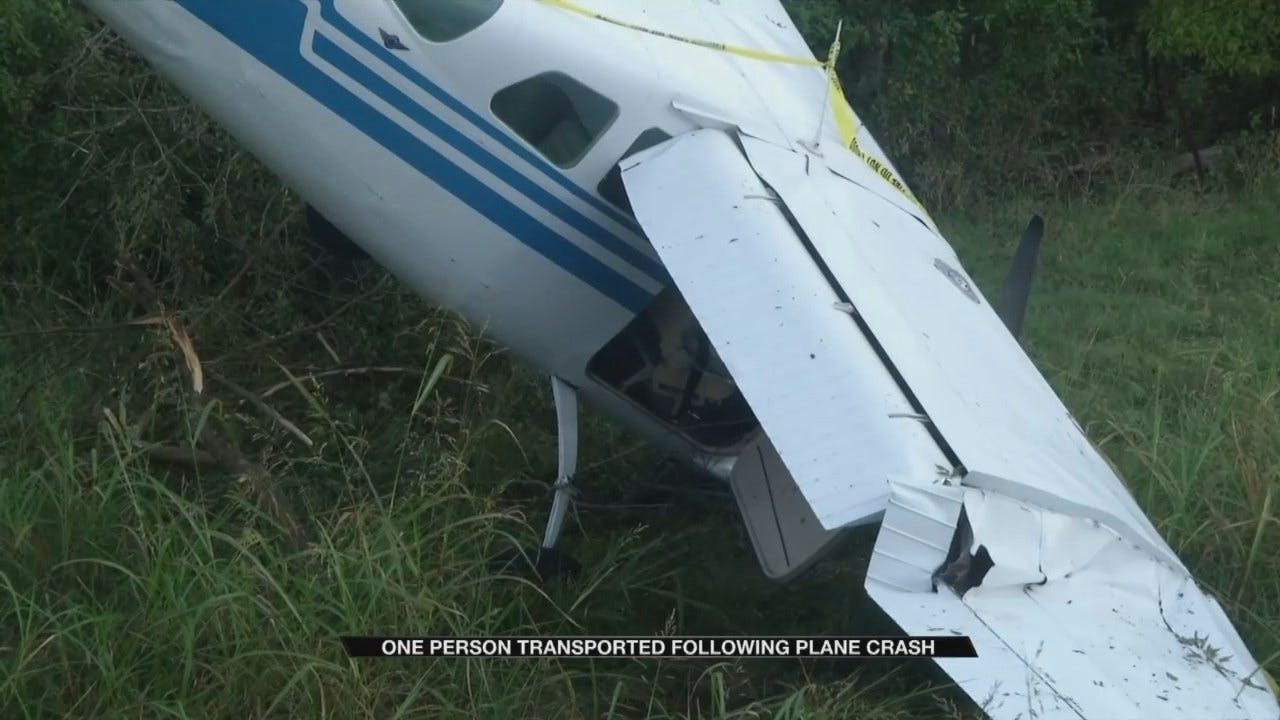 OHP: Pilot Suffers Cut On Head When Airplane Crashes In Wagoner Co.
