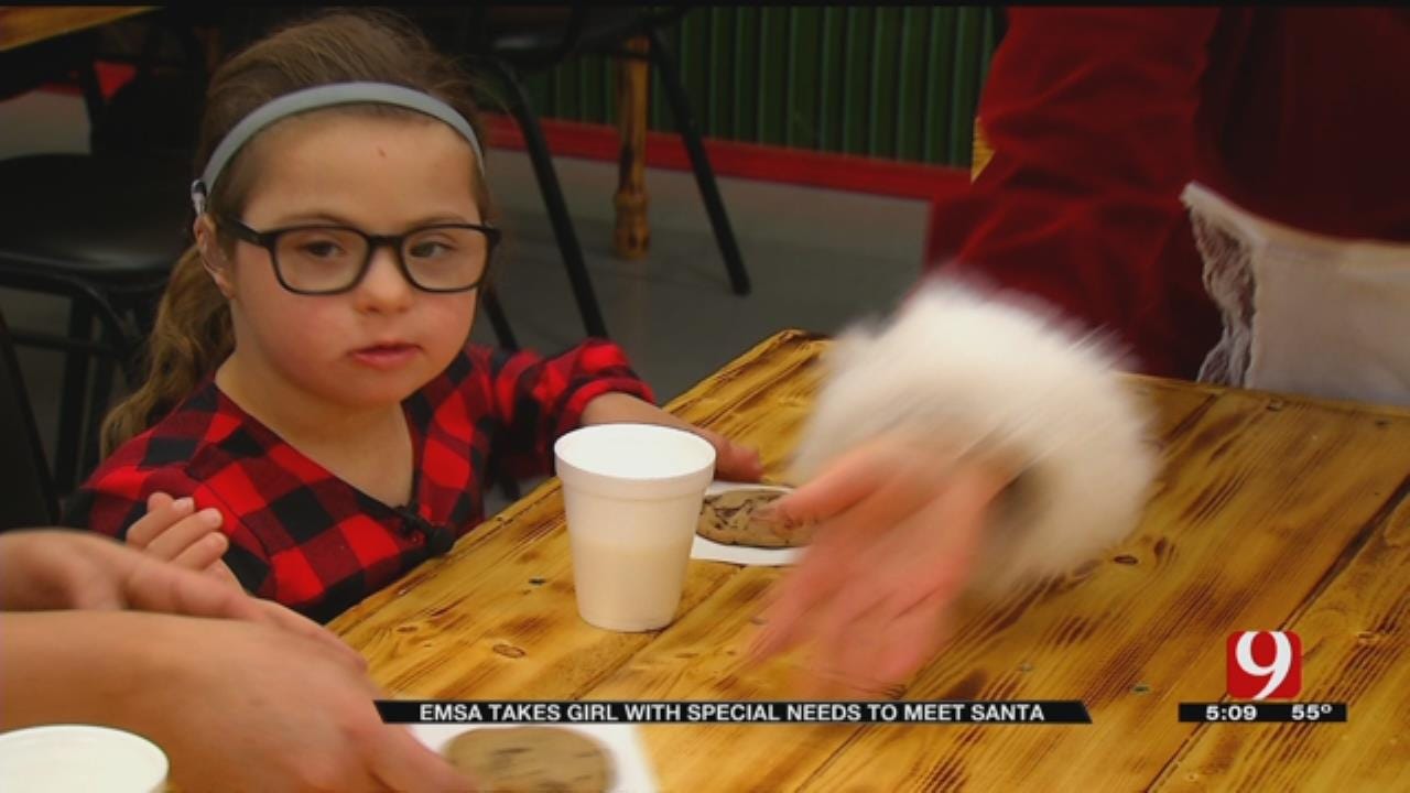 EMSA Takes Young Girl With Special Needs To Meet Santa
