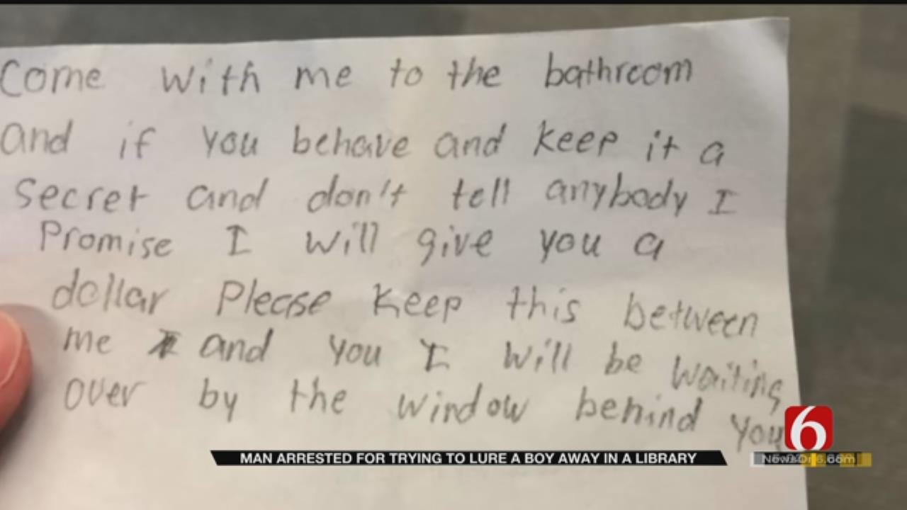 Tulsa Mother Warns Others After Man Tried To Lure Son Into Bathroom