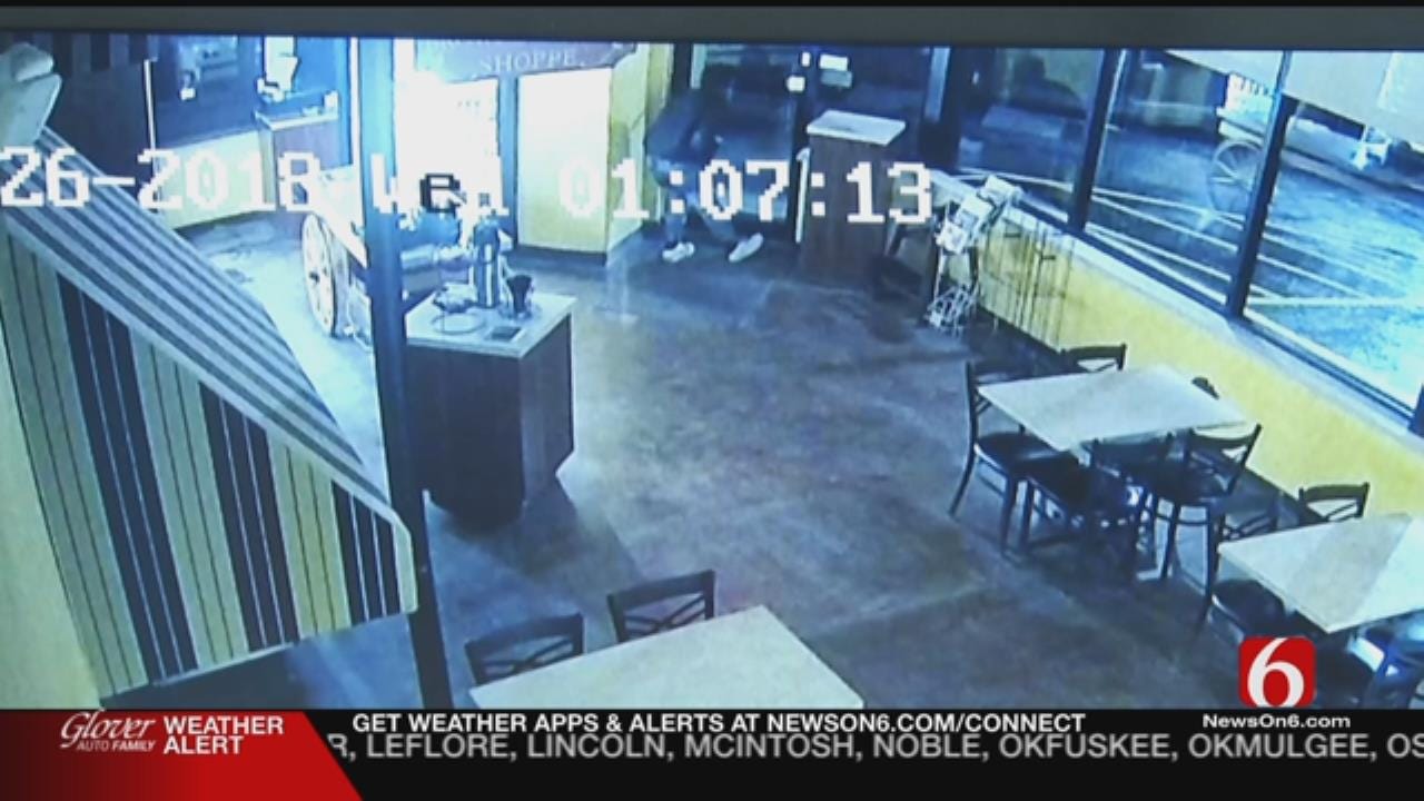 Surveillance Video Shows Tulsa Donut Shop Break-In