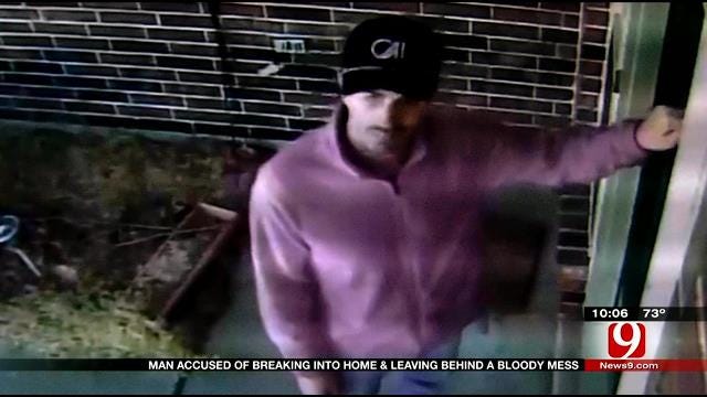 Man Caught On Camera Breaking Into Home, Leaves Behind Bloody Mess