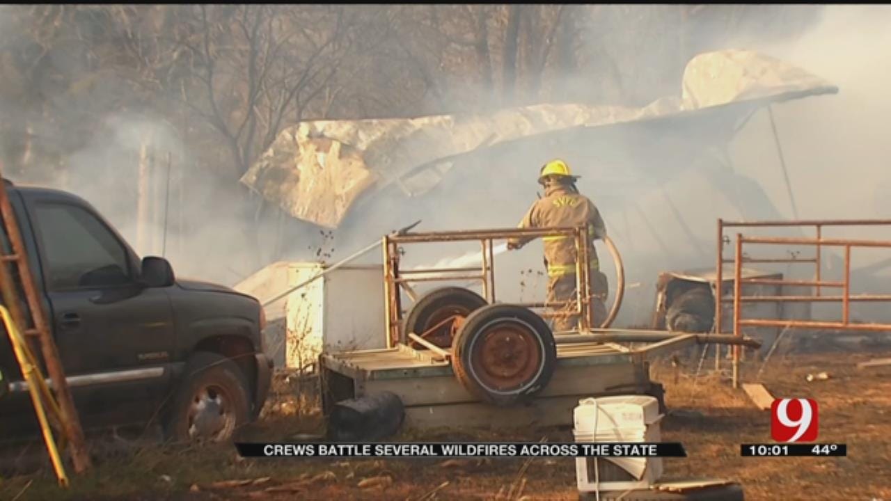 Several Wildfires Break Out Saturday In Central OK
