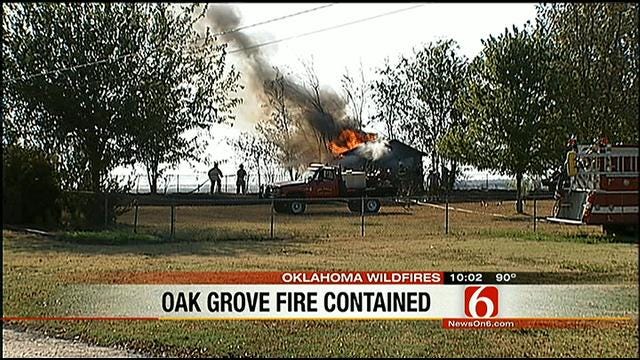 Wildfires Contained In Oak Grove Area, One Structure Destroyed