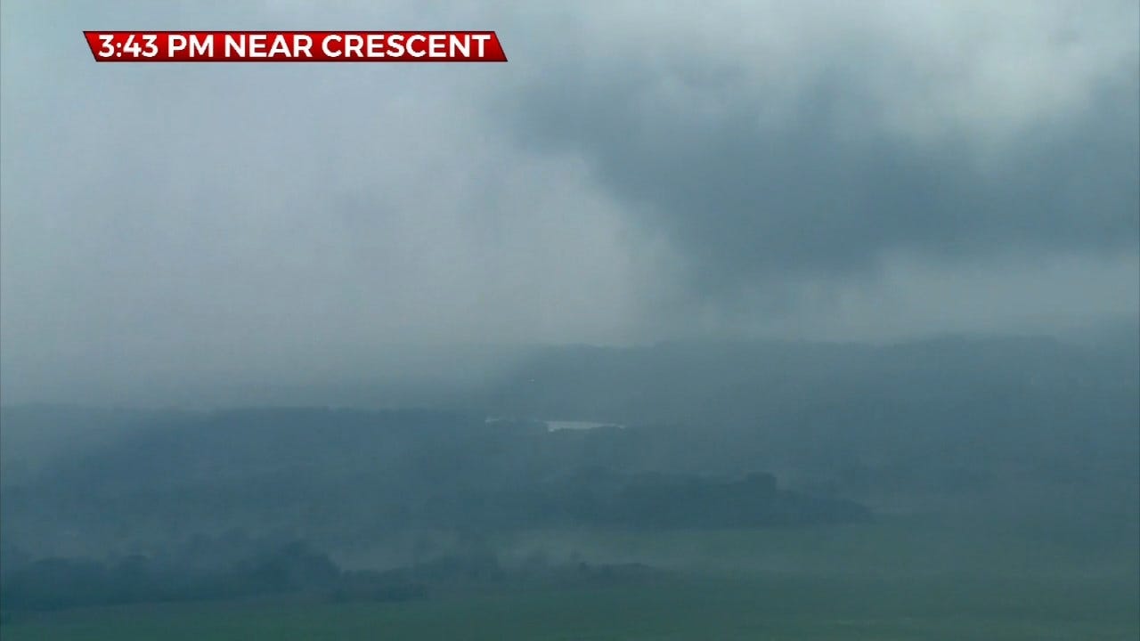 WATCH: Tornado Spins On The Ground Near Crescent In Logan County