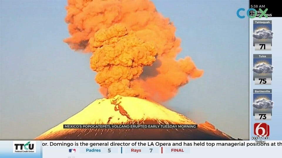 WATCH: Volcano In Mexico Erupts