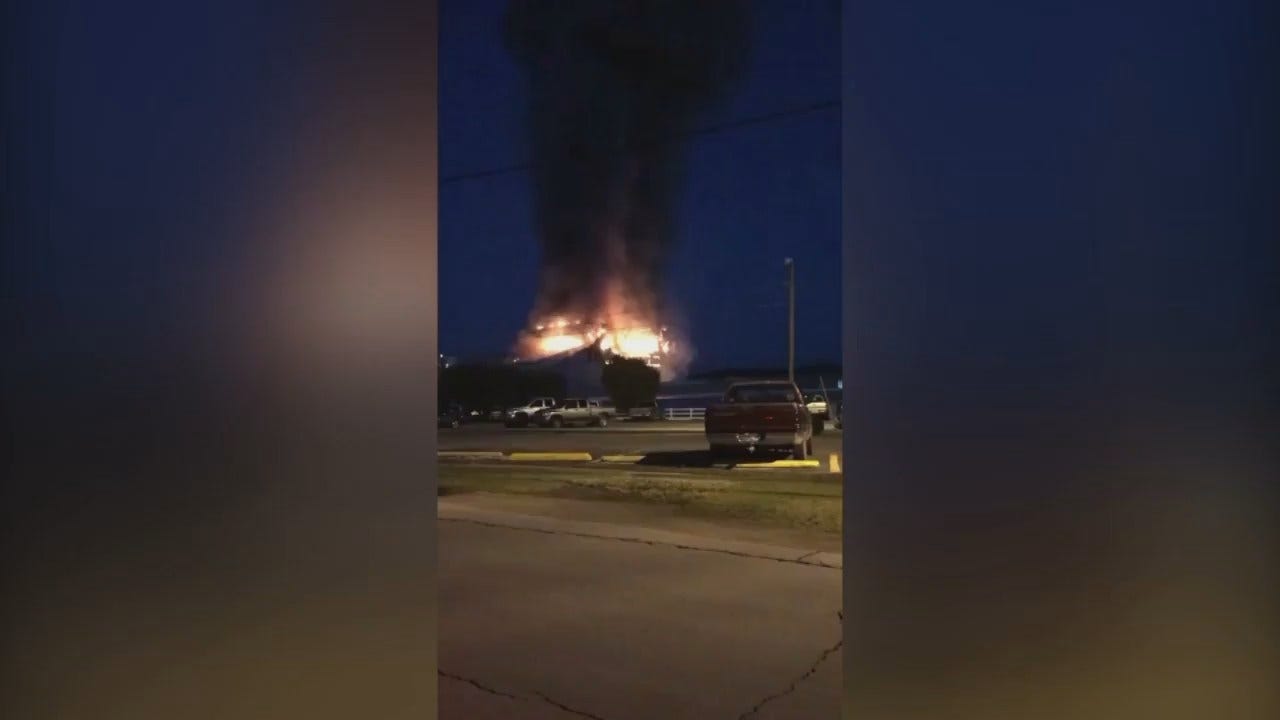 WEB EXTRA: VIdeo From Tate Delana Of The Fire At The Glass Plant