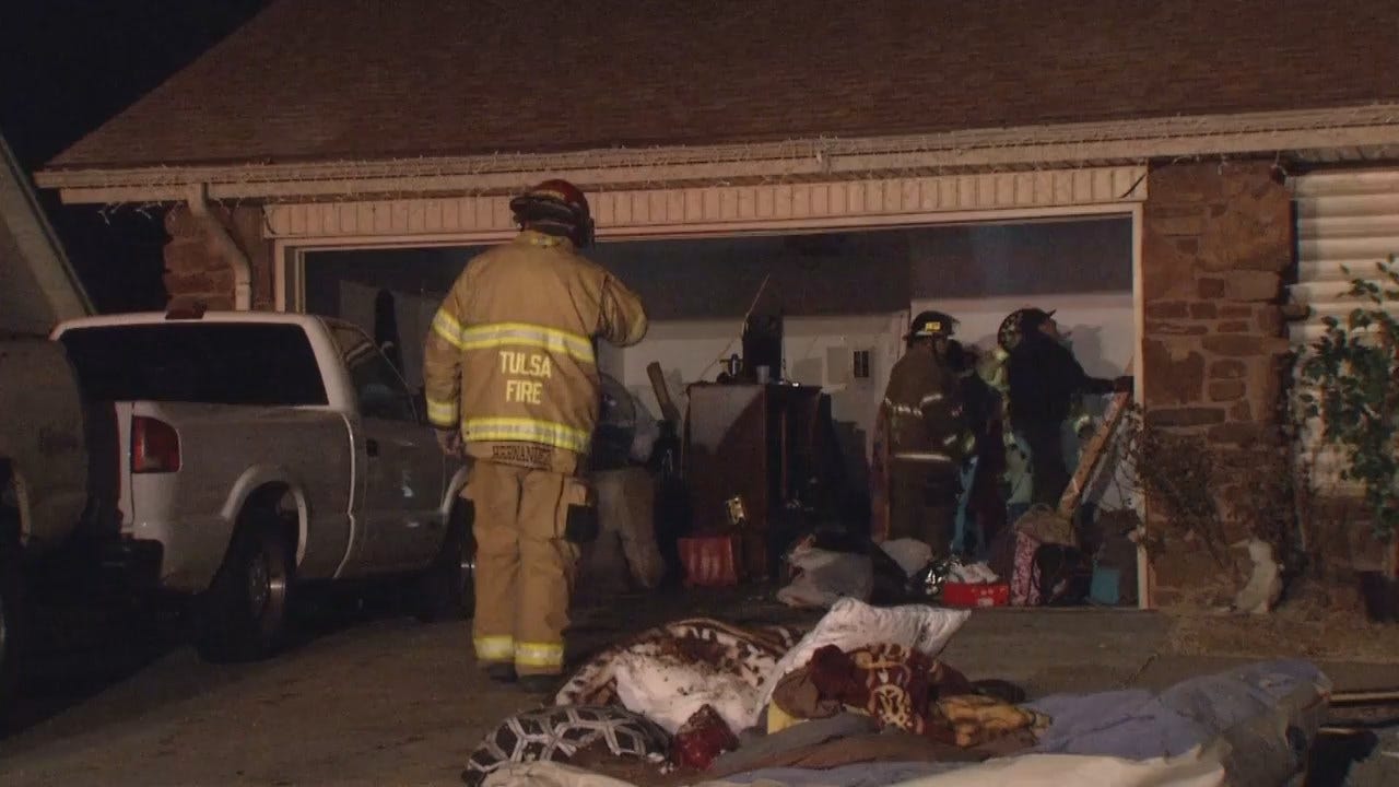 WEB EXTRA: VIdeo From Scene Of Tulsa Home Attic Fire