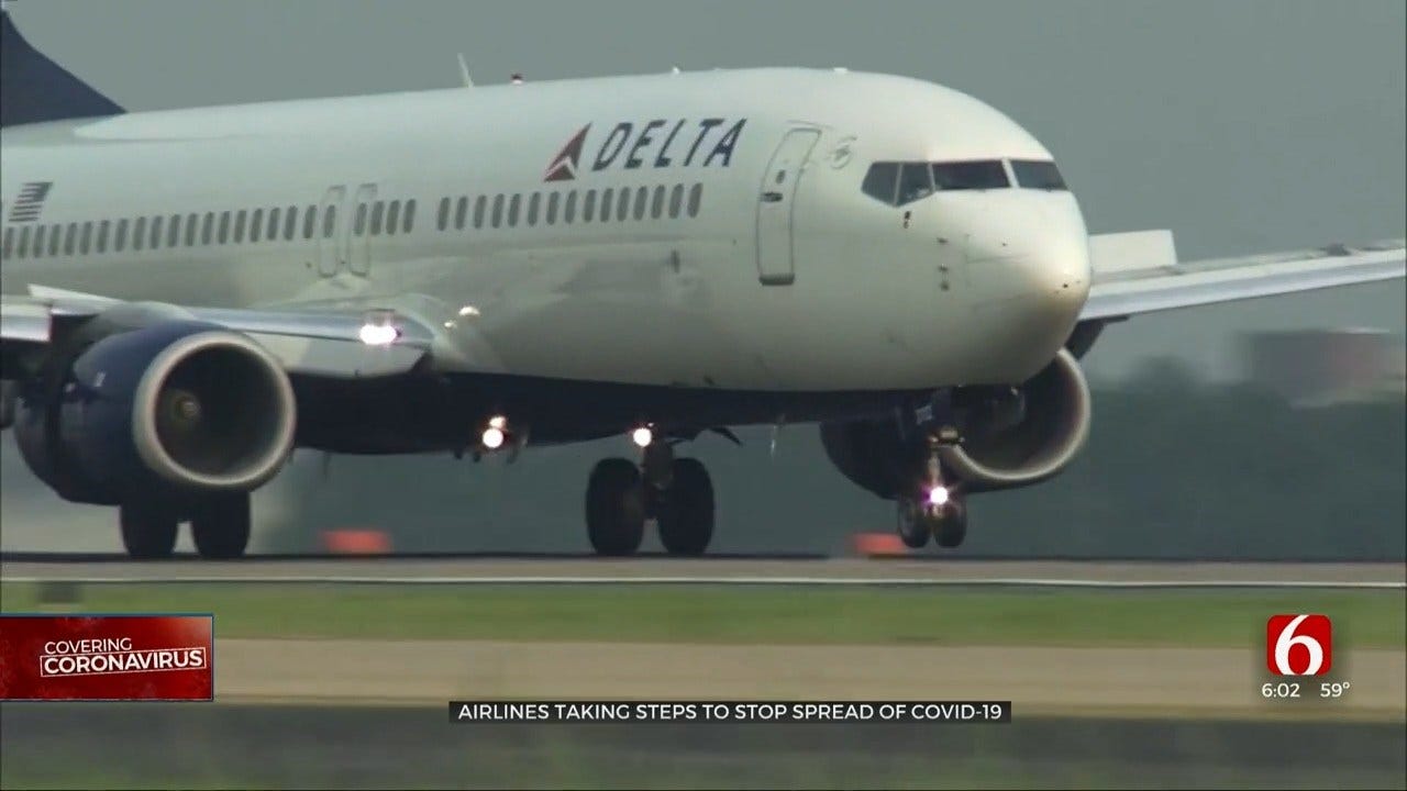 Airlines At Tulsa International Take Precaution Amid Coronavirus Outbreak